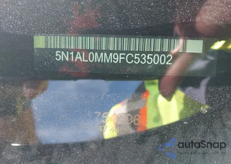 2015 Infiniti Qx60 from USA, damaged, VIN 5N1AL0MM9FC535002